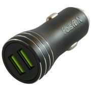Автомобильная зарядка 2хUSB FaisON A-33, Spike, 2.4A, чёрный