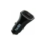 Автомобильная зарядка FaisON 2хUSB, 2.1A, чёрный, A5, Fast