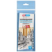 Набор карандашей ч/г ArtSpace «Графика» 12шт., 2H-2B, заточен., пакет, европодвес