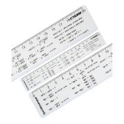 Линейка 20см СТАММ «Тригонометрия», со справочным материалом, пластиковая, прозрачная, бесцветная