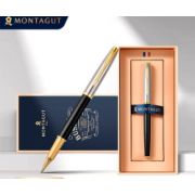 Ручка в футляре  TJ-15 Montagut (син) 0.5мм роллер, Серебро/черная, металлический корпус, в к/кор M307 (1/20)