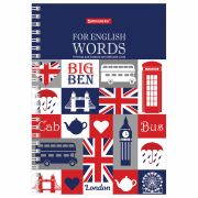 Тетрадь-словарик 48л клетка д/записи англ.слов, BRAURBERG