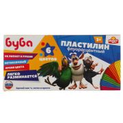 317102 Буба пластилин неон БУБА 6 цв (90 г) multiart MultiArt