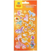 Наклейки объемные Мульти-Пульти «Единороги», 10*22см, 23 наклейки, инд. уп., европодвес
