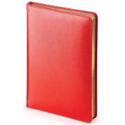 Ежедневник недатированный А5+ 145*205мм искусственная кожа « Bruno Visconti » 176л Parliament Красный, поролон, линия, тонированный офсет 80г/м2, ляссе, золотой срез, скругленные углы, справочная информация, подходит под горячее тиснение, фольгу