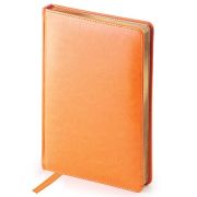 Ежедневник недатированный А5+ 145*205мм искусственная кожа « Альт » 136л Sidney Nebraska оранжевый, линия, белый офсет 70г/м2, печать в 2 краски, ляссе, золотой срез, подходит под горячее тиснение, фольгу