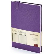 Ежедневник недатированный А5 147*214мм искусственная кожа « Bruno Visconti » 136л Trend фиолетовый, линия, ляссе, бежевый блок 70г/м2, печать в 2 краски, скругленные углы, телефонная книга