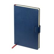 Ежедневник недатированный А5 135*213мм искусственная кожа « Bruno Visconti » 136л Megapolis flex smart синий, линия, тонированный блок, 70г/м2, печать в 2 краски, ляссе