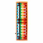 Счеты Абакус (соробан) радужные ЮНЛАНДИЯ «Ментальная арифметика», 13 разрядов кнопка обнуления, 106239