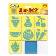 Штампики Каляка-Маляка ФРУКТЫ И ОВОЩИ из ЭВА 7 шт с чернилами 3+