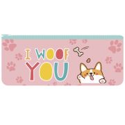 Пенал-косметичка « Пчелка » К-221 1 отделение 200*80*30мм Корги, на молнии, печать на ткани