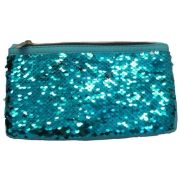 Пенал реверсивные паетки бюрюза-серебро 21*11,5 90035