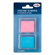 Ластик-клячка Гамма «Студия», 40*35*10мм, ассорти, 2шт., пластик. контейнер, блистер