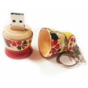 Флеш-накопитель USB  8GB  Матрешка (11441)  дерево (ручная роспись)
