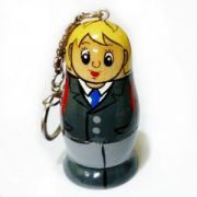 Флеш-накопитель USB  8GB  Матрешка (11447) школьник  дерево (ручная роспись)