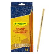 Карандаши 12 шт 2Т-2М Сибирский кедр 209