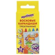 Восковые карандаши ЮНЛАНДИЯ «Юнландик и мудрый лис» трехгр. 12цв, 227289
