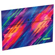 Папка-конверт на кнопке Berlingo «Glitch», 330мкм, с рисунком