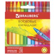 Восковые карандаши BRAUBERG «Академия» 12цв, 227283
