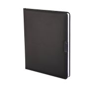 Ежедневник недатированный, А5, Yalong, 7БЦ, ПВХ, ляссе, металлический элемент, клетка, 110л., «Черный»