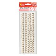 Стразы самоклеящиеся на ленте «ЖЕМЧУЖНЫЕ», 15 мм, 4 ленты, на подложке, ОСТРОВ СОКРОВИЩ, 662244