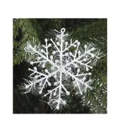 Набор украшений «Снежинки» 3 шт, 11 см, ПВХ,цвет белый 170785-3 Льдинка