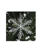 Набор украшений «Снежинки» 3 шт, 20см ПВХ,голография белый 170785-6 Льдинка