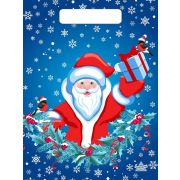 Пакет 30*20см (30мк) с вырубной ручкой «Подарок Деда Мороза» ПВД