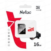 Карта памяти 16Gb - Netac MicroSD P500 Eco Class 10 NT02P500ECO-016G-R + с переходником под SD