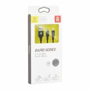 Кабель USB Series 2-in- 8 pin, микро USB Baseus, CAML-SU01, Rapid series, 1.2м, круглый, 3.0A, силик