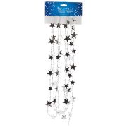 Бусы на елку ЗВЕЗДЫ,серебро 2м,Ч47614