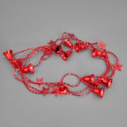 Бусы Колокольчики/Звездочки красные 2,7 м,Ч22004
