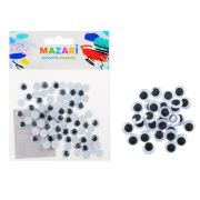 Набор для творчества  ПОДВИЖНЫЕ ГЛАЗКИ, 80шт диаметр 8 мм М-4320