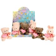 366591 Игрушка мягкая «мишки и зайки» 14 см, 2 цвета, без чипа, в диспл. Добрые игрушки