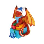 Полирезиновая статуэтка Дракон с подарками, 7-10 см, собственная разработка НУ-1642