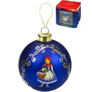 Елочный стеклянный шар  «Красная шапочка», 8 см (собственная разработка) ЕШ-4268