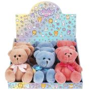 365017  Игрушка мягкая «милые мишки» 14 см, 3 цвета, без чипа, в диспл. Добрые игрушки