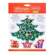 Интерьерная наклейка «Красивая Новогодняя ёлочка» 18x18см НУ-9248