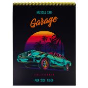 Скетчбуки А3 Авто (мягкая обл, мат лам, жест подл, спираль, 20л, 150г)  С20-7725