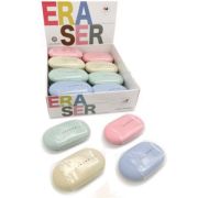 Ластик  GREENWILL DB-117/CZ-117  52*30*10мм овальный, цвета ассорти, в к/кор HR-04814