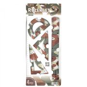 Набор чертежный Yalong, 30 см, пластиковый, 4 предмета, гибкий, «Милитари», пакет с европодвесом