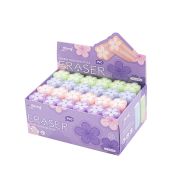 Ластик Yalong «Цветы вишни», синтетический каучук, фигурный, цвет ассорти, 55х23 мм, картонная упаковка