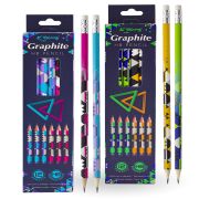 Карандаш ч/г Yalong HB, дерево, c ластиком, круглый, заточенный, цветной  корпус ассорти, е