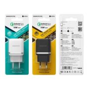 Сетевое зарядное устройство BOROFONE BA36A High speed 1xUSB, 3A, 18W, черный