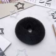 Валик-резинка для создания пучка 4х7см, чёрный 601350