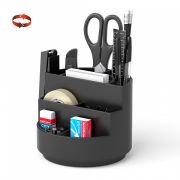 Настольный органайзер Erich Krause «Мини-Бюргер», 14 предметов, вращающийся, черный