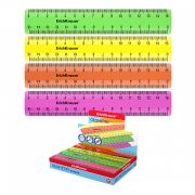 Линейка пластиковая ErichKrause Neon, 15см, ассорти