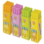Ластик ЮНЛАНДИЯ «Башенки», 64х15х15 мм, цвет ассорти, картонный держатель, 228719
