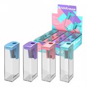 Точилка пластиковая ErichKrause City, Pastel, с контейнером, ассорти
