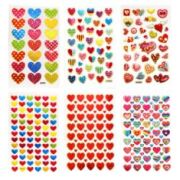 Наклейка 9,5*15,5см Сердца,цена за 1 шт,Р22072-18